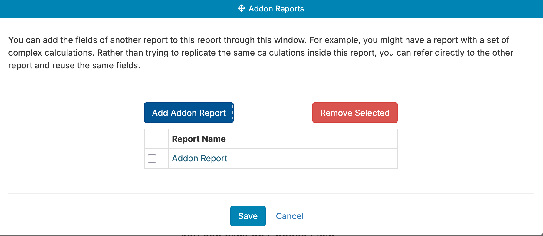 Addon Report Added